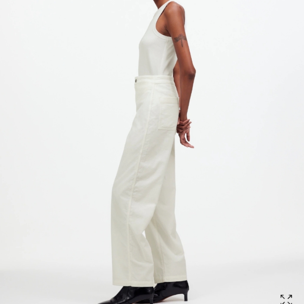 Madewell Corduroy Emmett Wide Leg Welt Pocket Pant - Picture 2 of 11